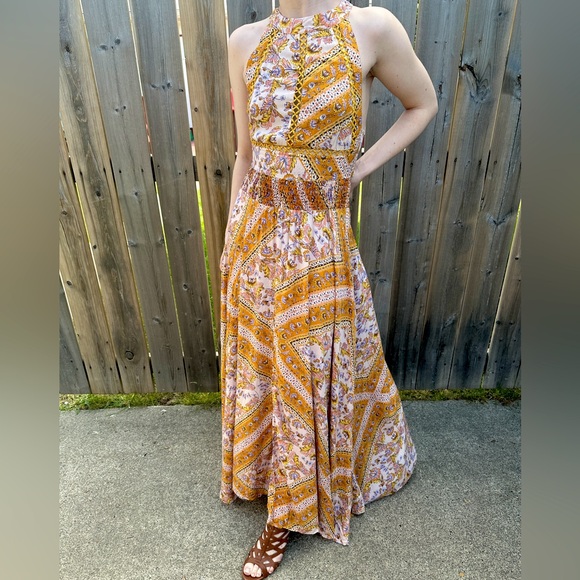 Jaase Golden Floral Maxi Dress - Picture 2 of 3